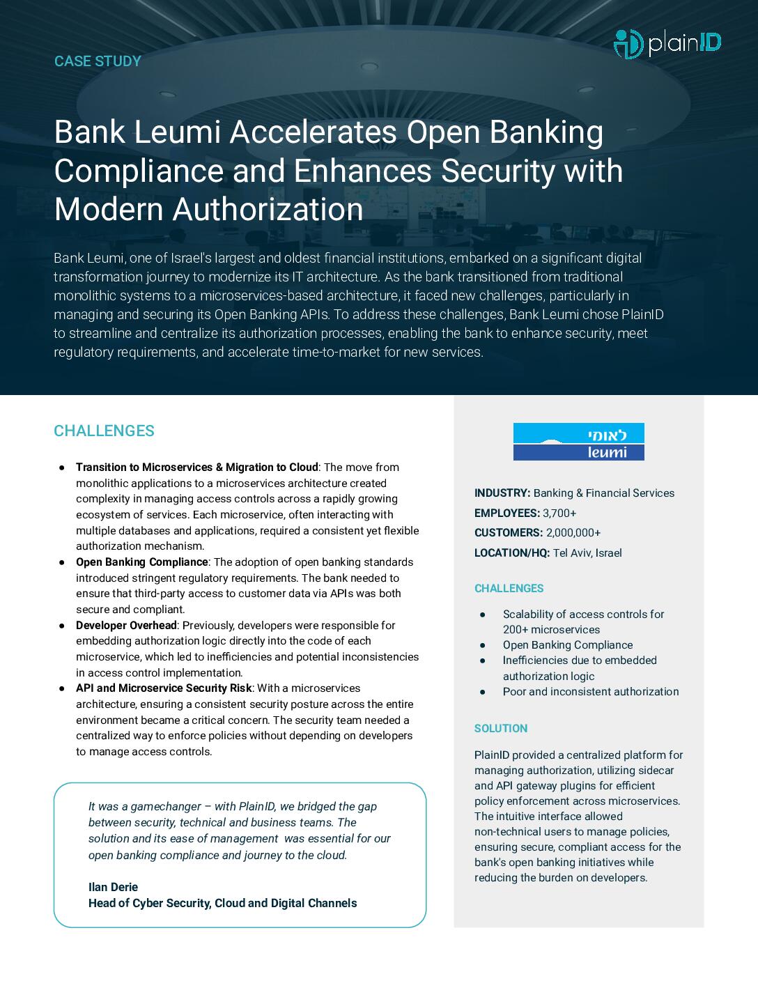 PlainID - Bank Leumi Case Study