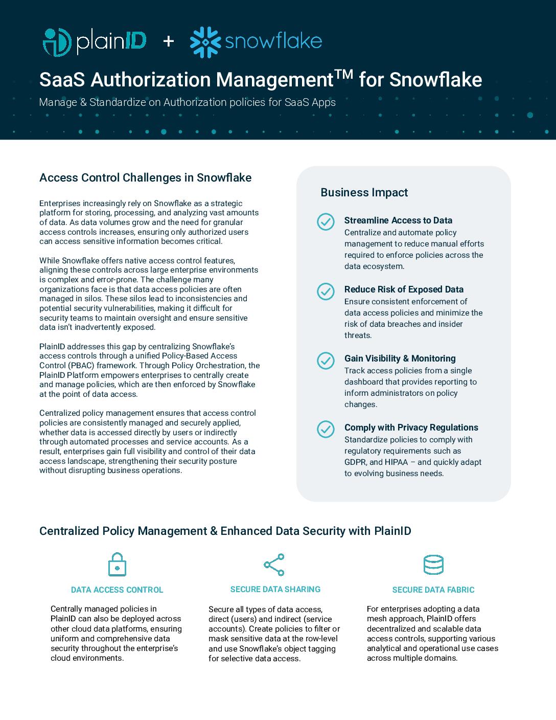 PlainID-for-Snowflake-Datasheet